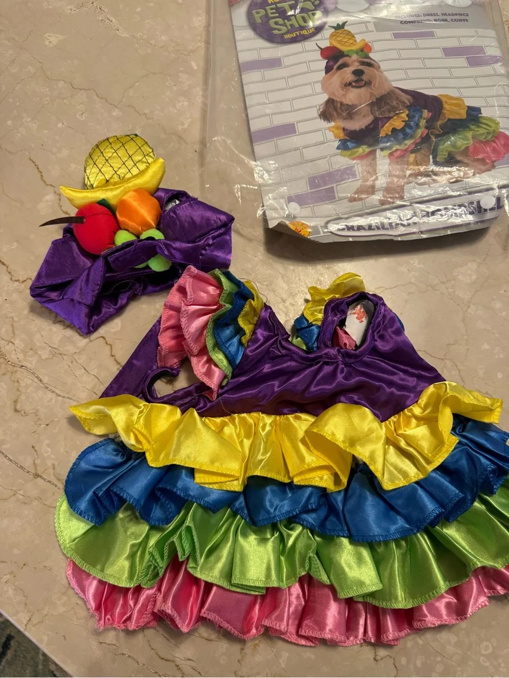 Rubie's Brazilian Bombshell Multicolor Dog Costume - Size Small. Used